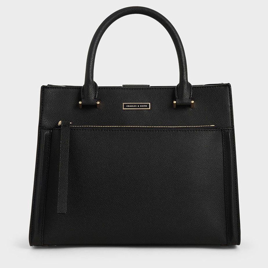 TÚI CHARLES KEITH DOUBLE HANDLE FRONT ZIP TOTE BAG 3