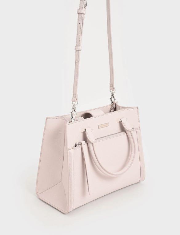 TÚI CHARLES KEITH DOUBLE HANDLE FRONT ZIP TOTE BAG 10