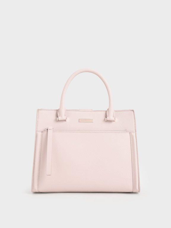 TÚI CHARLES KEITH DOUBLE HANDLE FRONT ZIP TOTE BAG 14