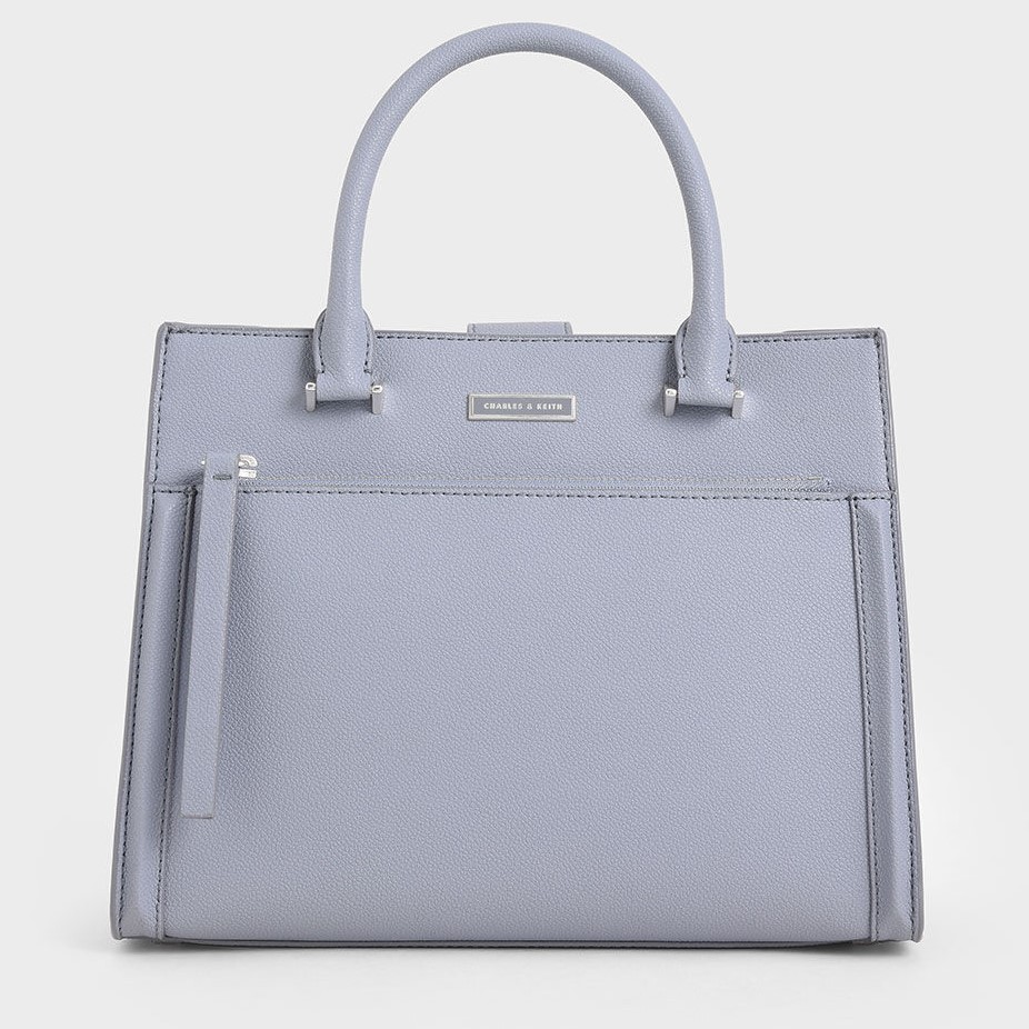 TÚI CHARLES KEITH DOUBLE HANDLE FRONT ZIP TOTE BAG 26