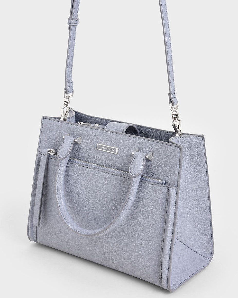 TÚI CHARLES KEITH DOUBLE HANDLE FRONT ZIP TOTE BAG 28