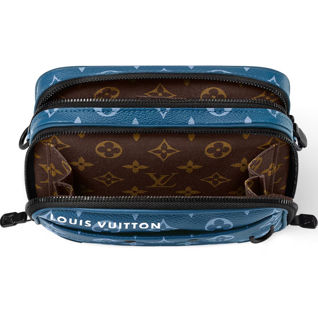 TÚI ĐEO CHÉO LOUIS VUITTON NANO ALPHA WEARABLE WALLET ATLANTIC BLUE MONOGRAM CANVAS 7