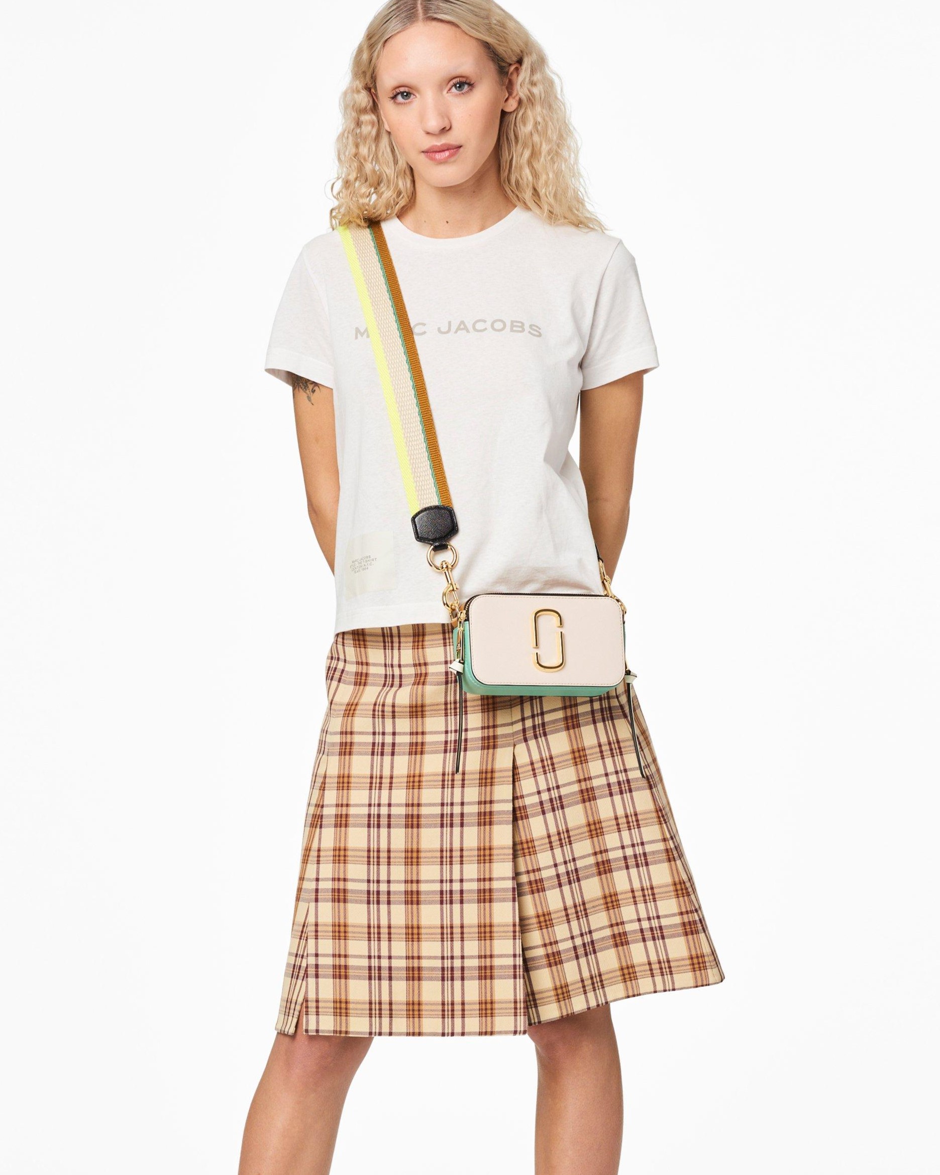 Túi đeo vai Marc Jacobs màu hồng The Colorblock Snapshot Camera Bag Tapioca Multi 5