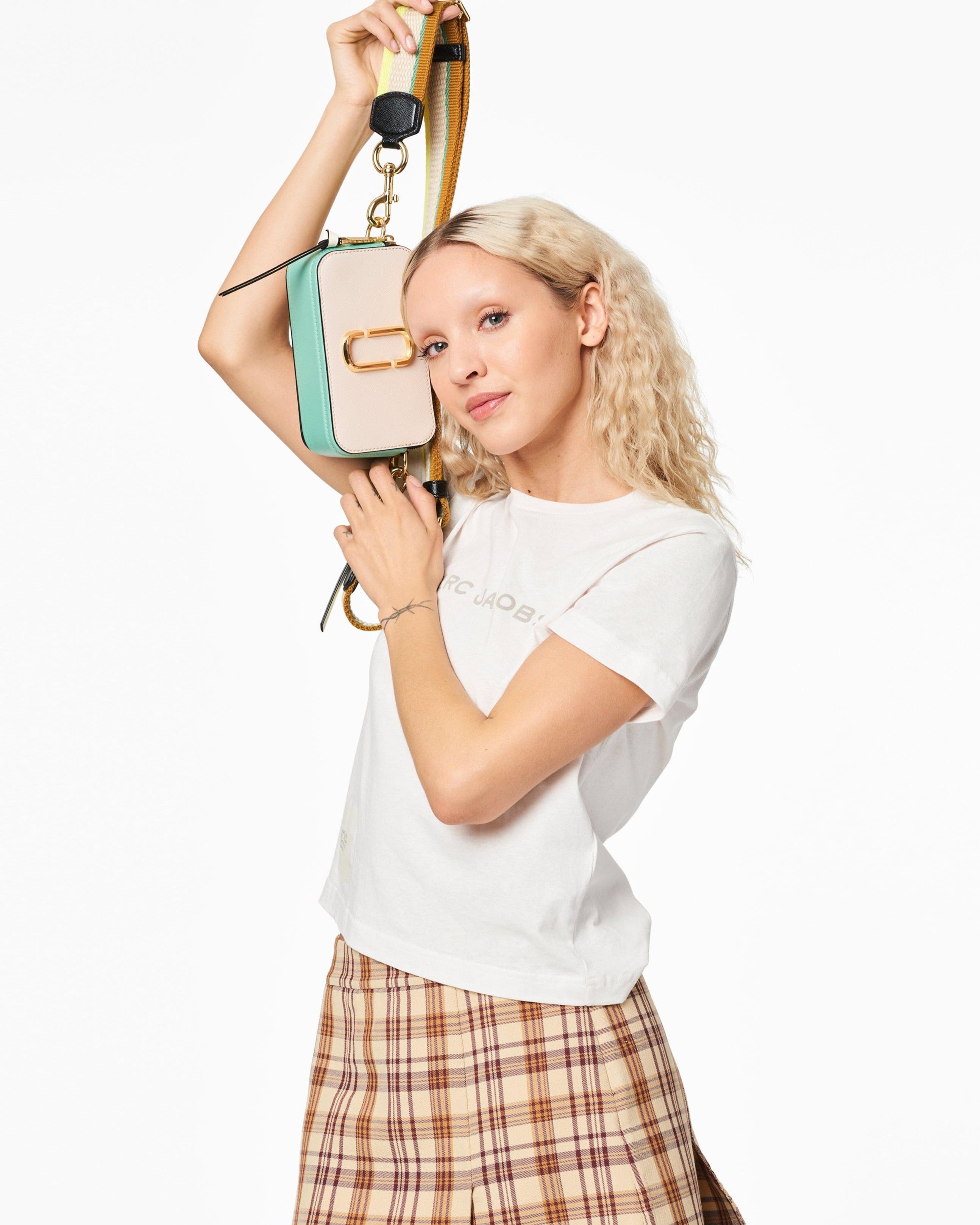 Túi đeo vai Marc Jacobs màu hồng The Colorblock Snapshot Camera Bag Tapioca Multi 9