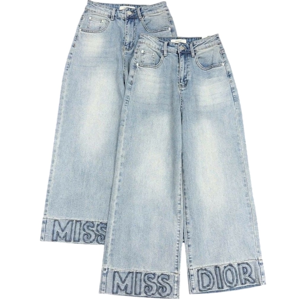Quần jean suông nữ Miss Dior 4