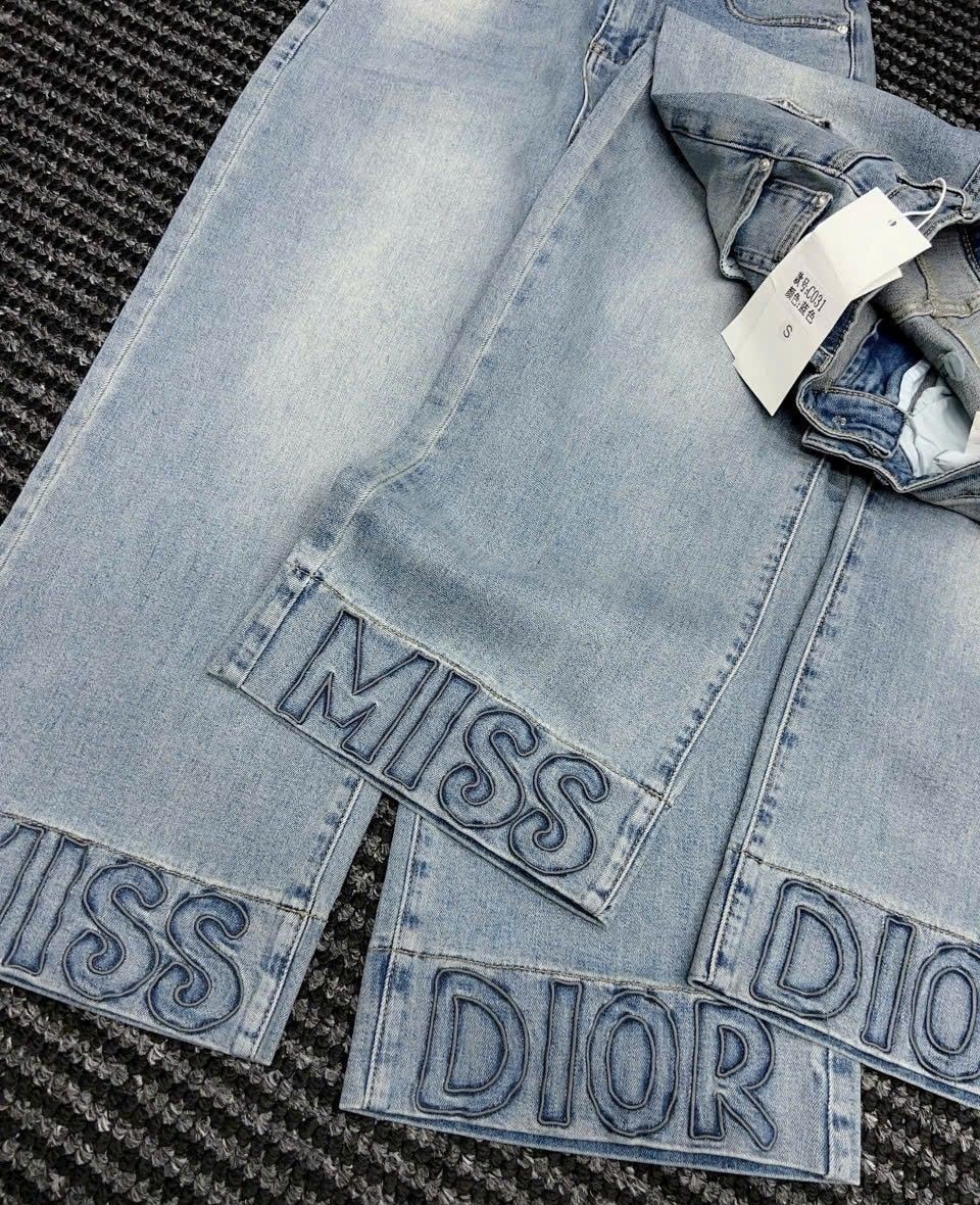 Quần jean suông nữ Miss Dior 7