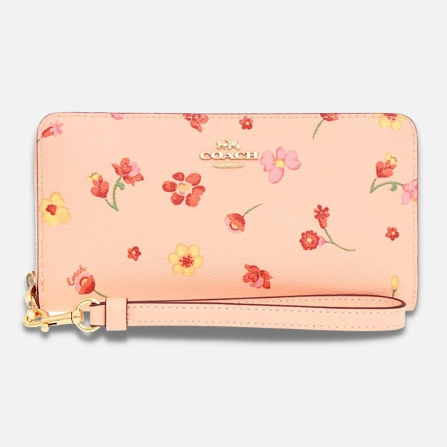  VÍ COACH BOXED LONG ZIP AROUND WALLET WITH MYSTICAL FLORAL PRINT 4