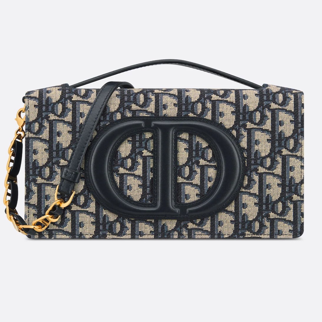 TÚI XÁCH NỮ DIOR CD SIGNATURE MINI BAG BLUE DIOR OBLIQUE JACQUARD 7