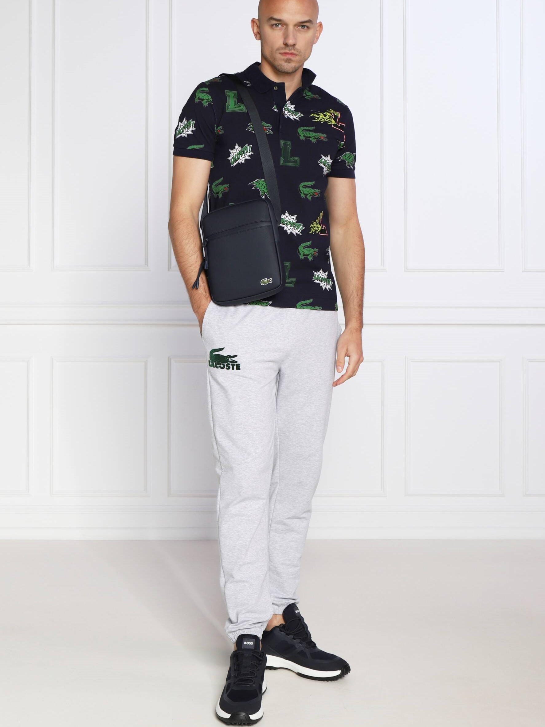 Áo Lacoste Holiday Regular Fit Crocodile Print Navy Blue PH1464-QRN 6