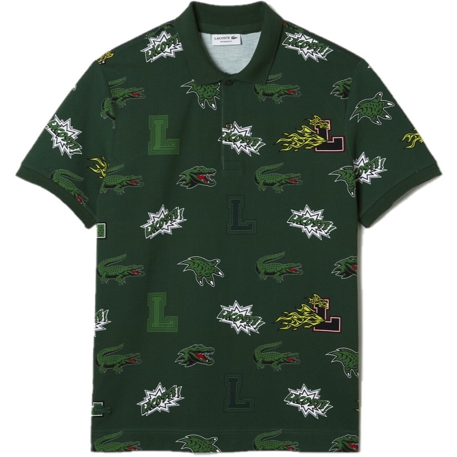 Áo Lacoste Holiday Regular Fit Crocodile Print Green PH1464-PZ1 1