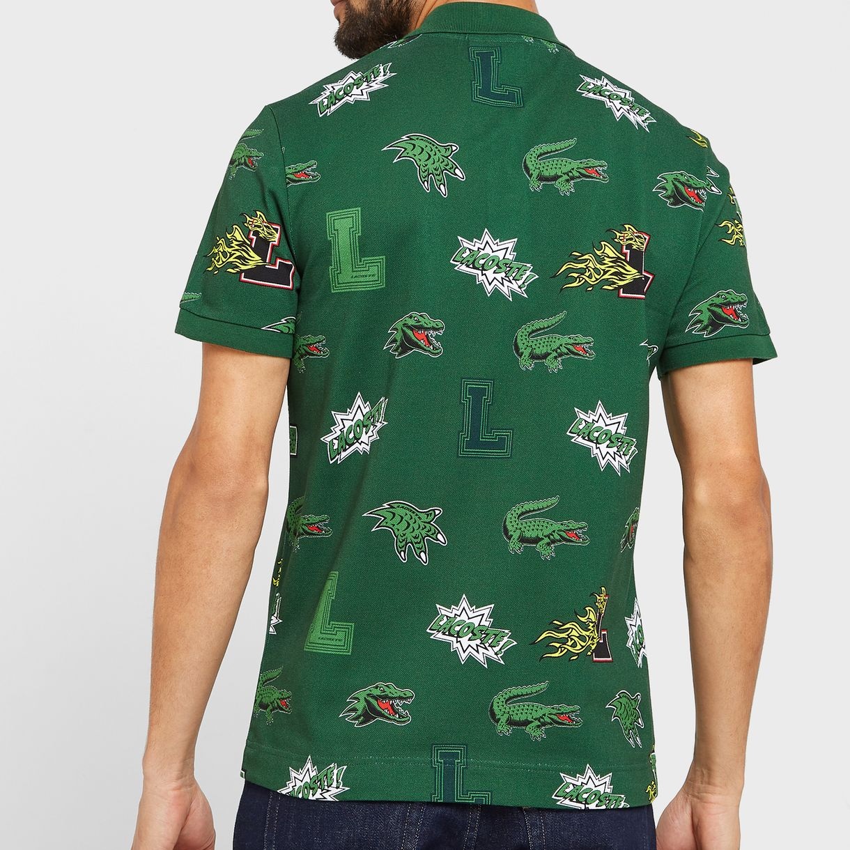 Áo Lacoste Holiday Regular Fit Crocodile Print Green PH1464-PZ1 5