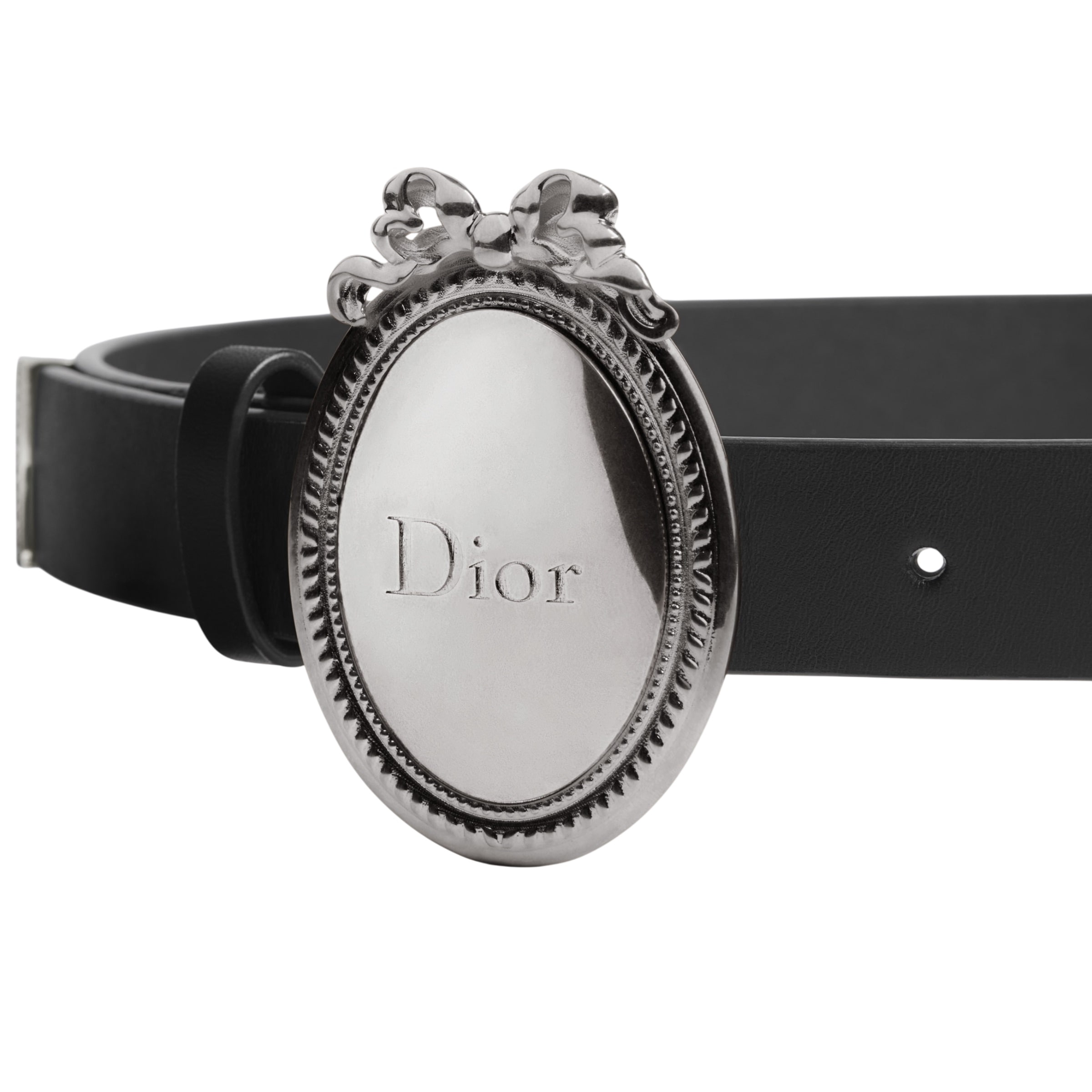 Dây nịt Dior Médaillon Belt Black Smooth Calfskin 3