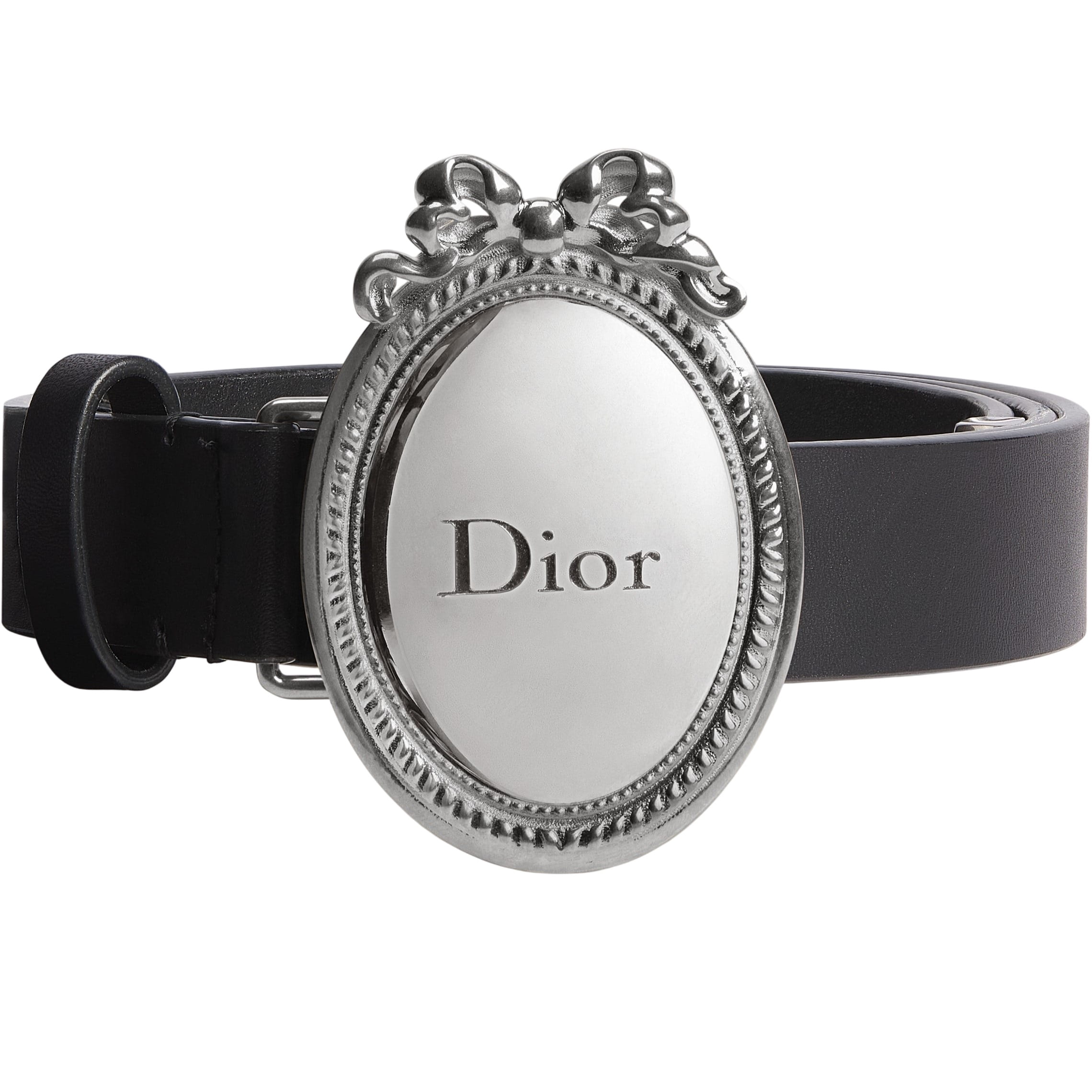 Dây nịt Dior Médaillon Belt Black Smooth Calfskin 4