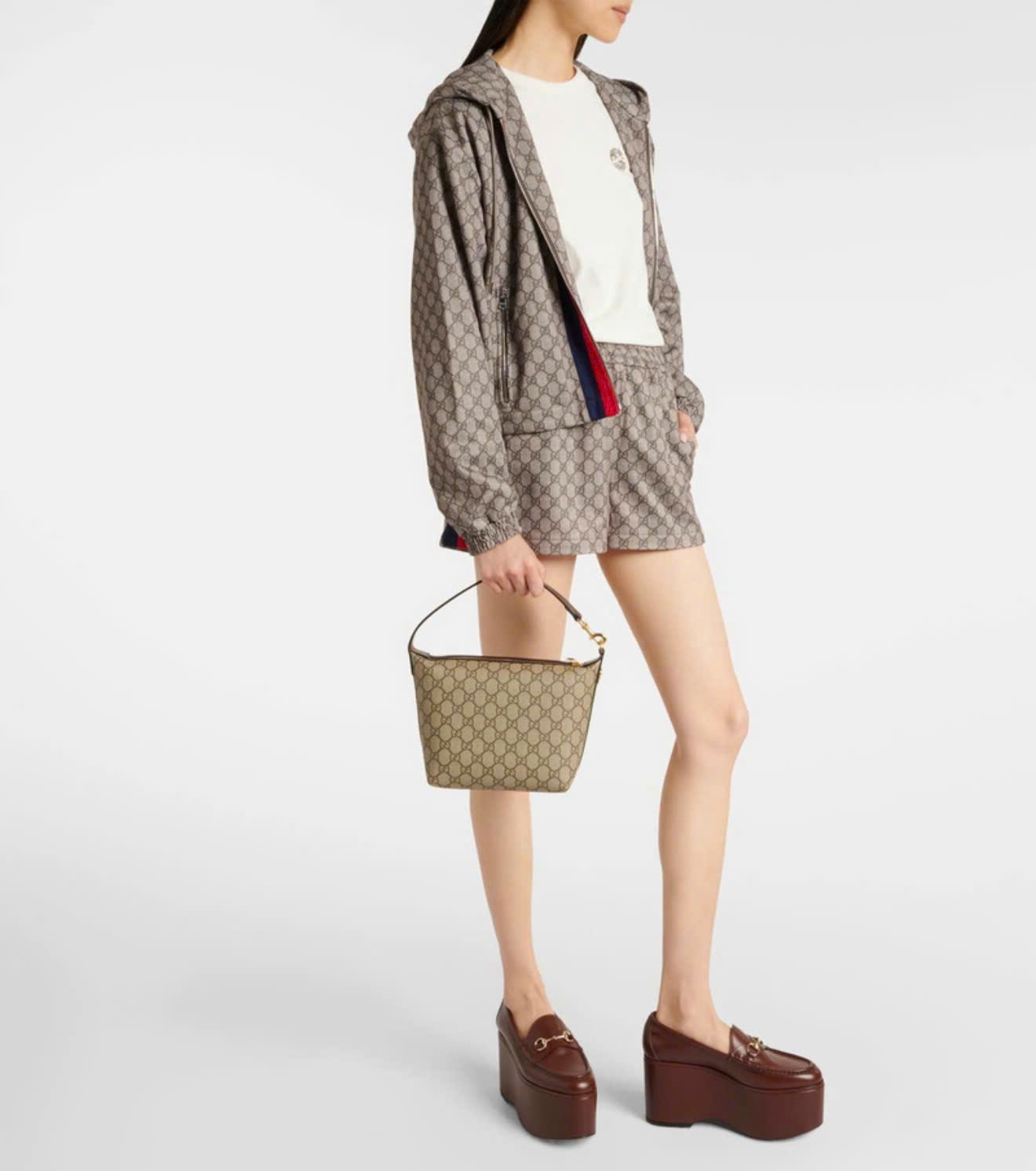 Túi Gucci Ophidia GG Super Mini Canvas Shoulder Bag 9