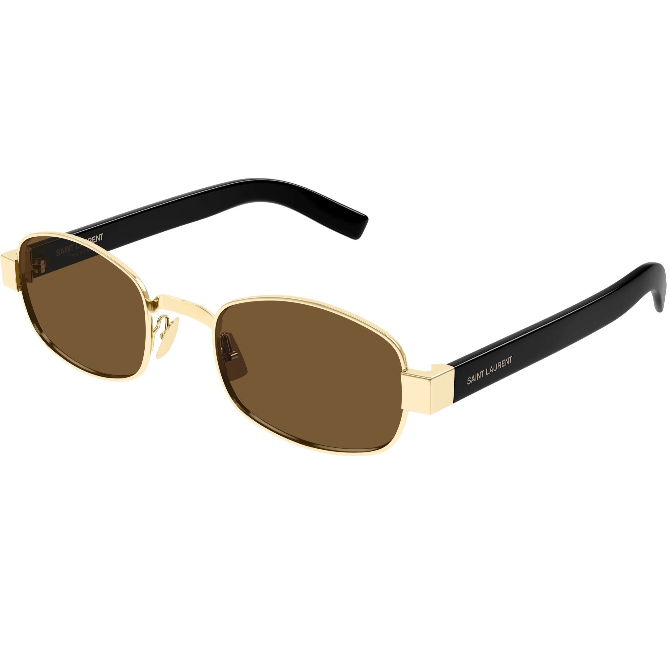 Kính Mát Yves Saint Laurent YSL Oval Sunglasses SL706 001 Gold Brown 1
