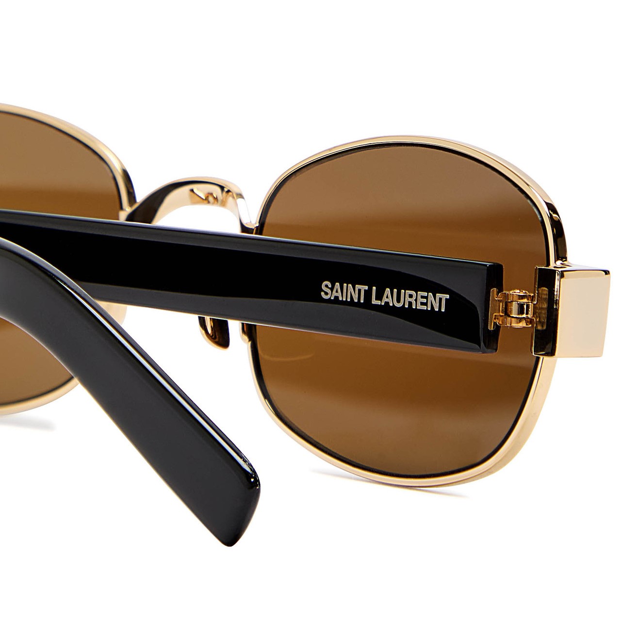 Kính Mát Yves Saint Laurent YSL Oval Sunglasses SL706 001 Gold Brown 4