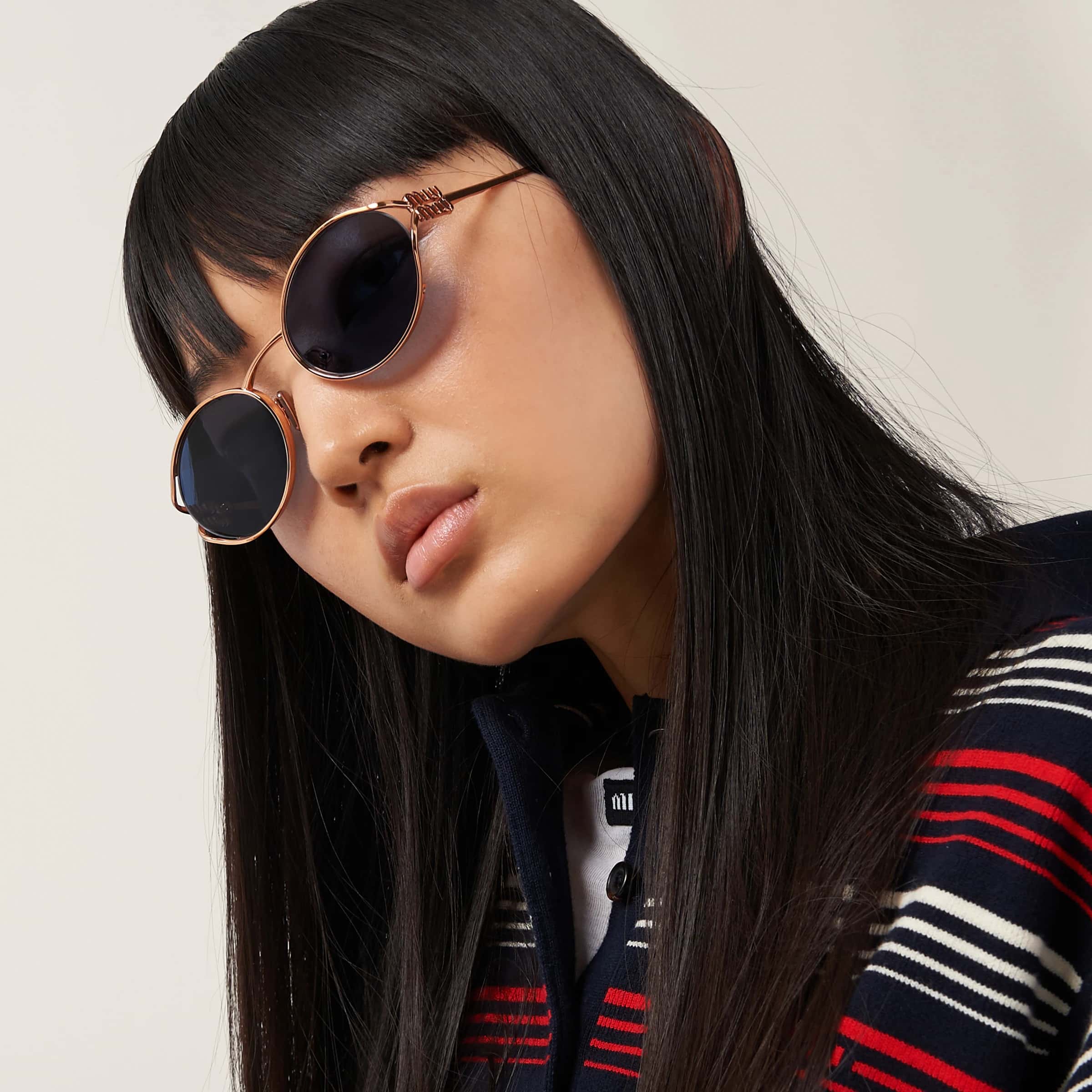 Mắt kính Miu Miu Logo sunglasses Blue Lenses SMU52Y 5