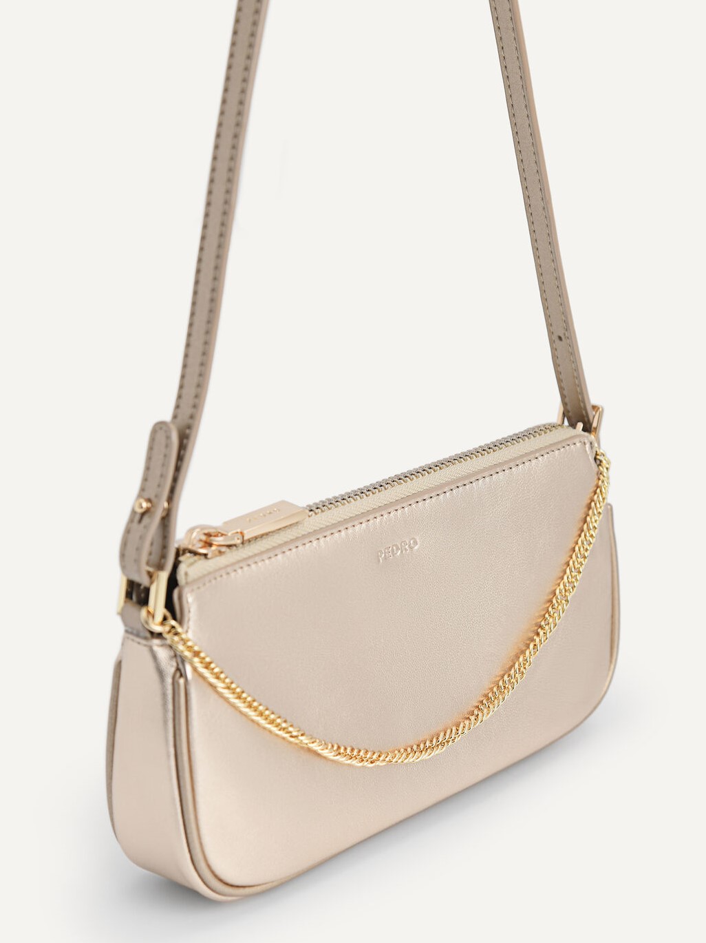TÚI XÁCH PEDRO MADDY LEATHER CHAIN DETAILED SHOULDER BAG 12