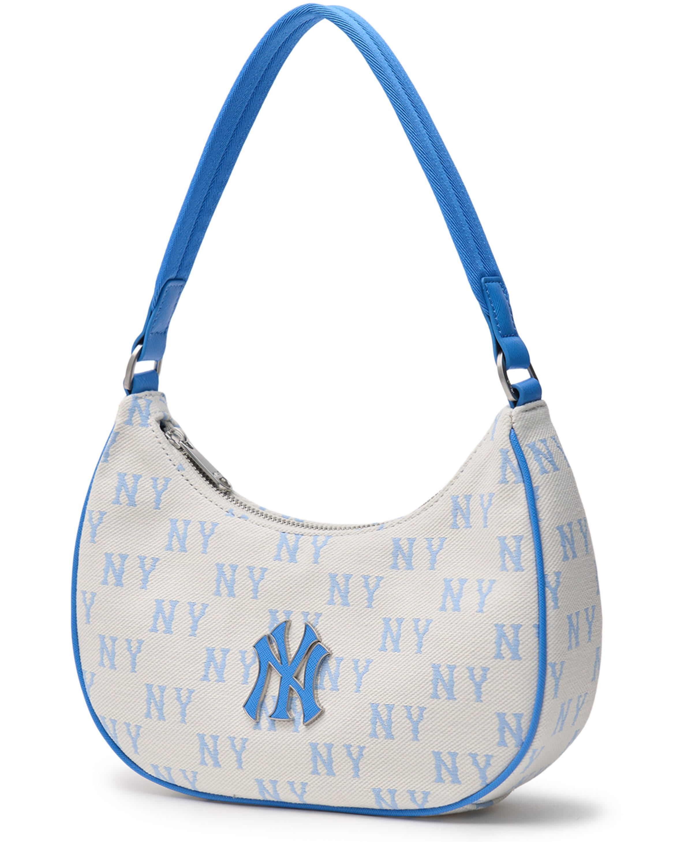 Túi kẹp nách Nữ MLB Hobo Monogram New York Yankees Skyblue 3ABQS014N-50SBD 1