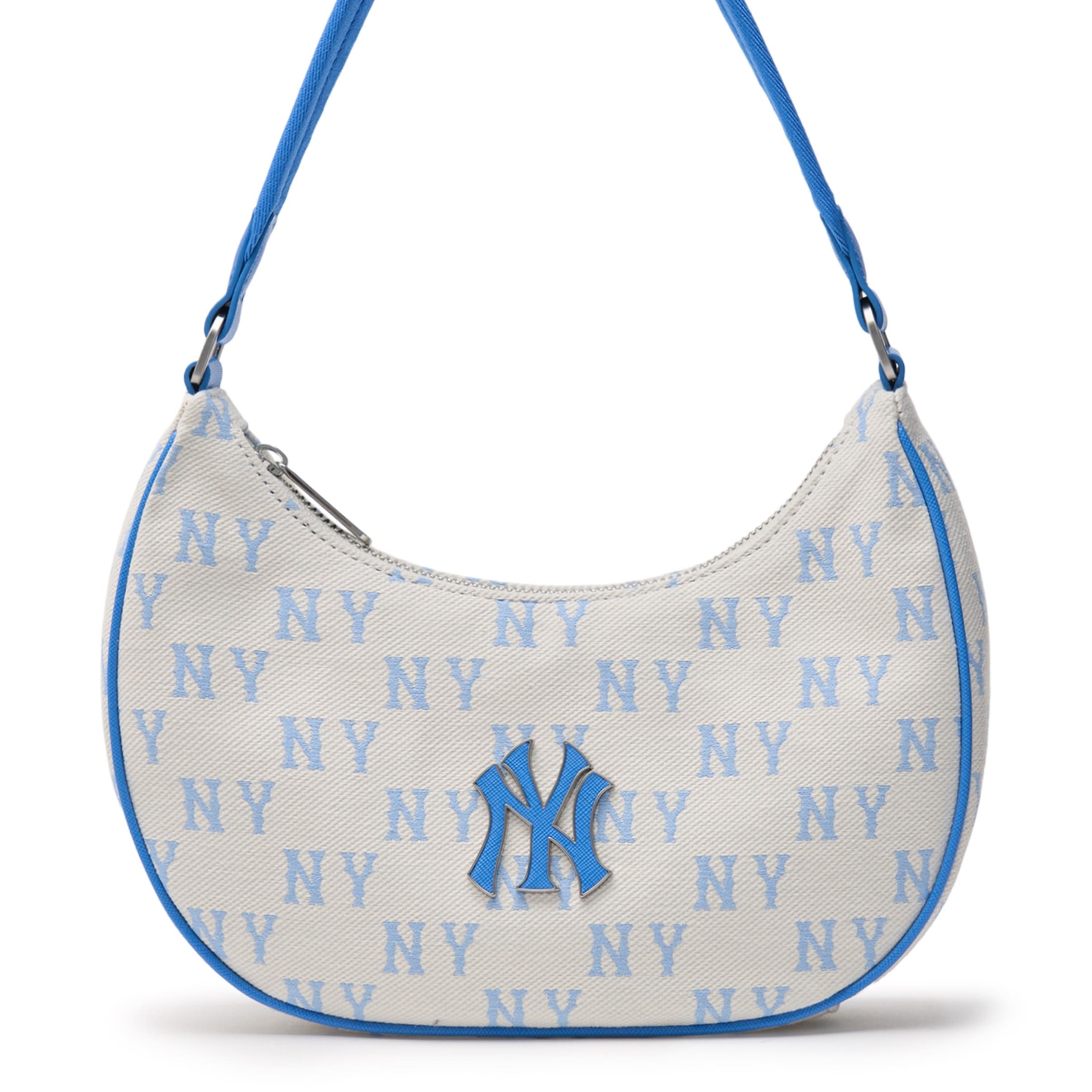 Túi kẹp nách Nữ MLB Hobo Monogram New York Yankees Skyblue 3ABQS014N-50SBD 2