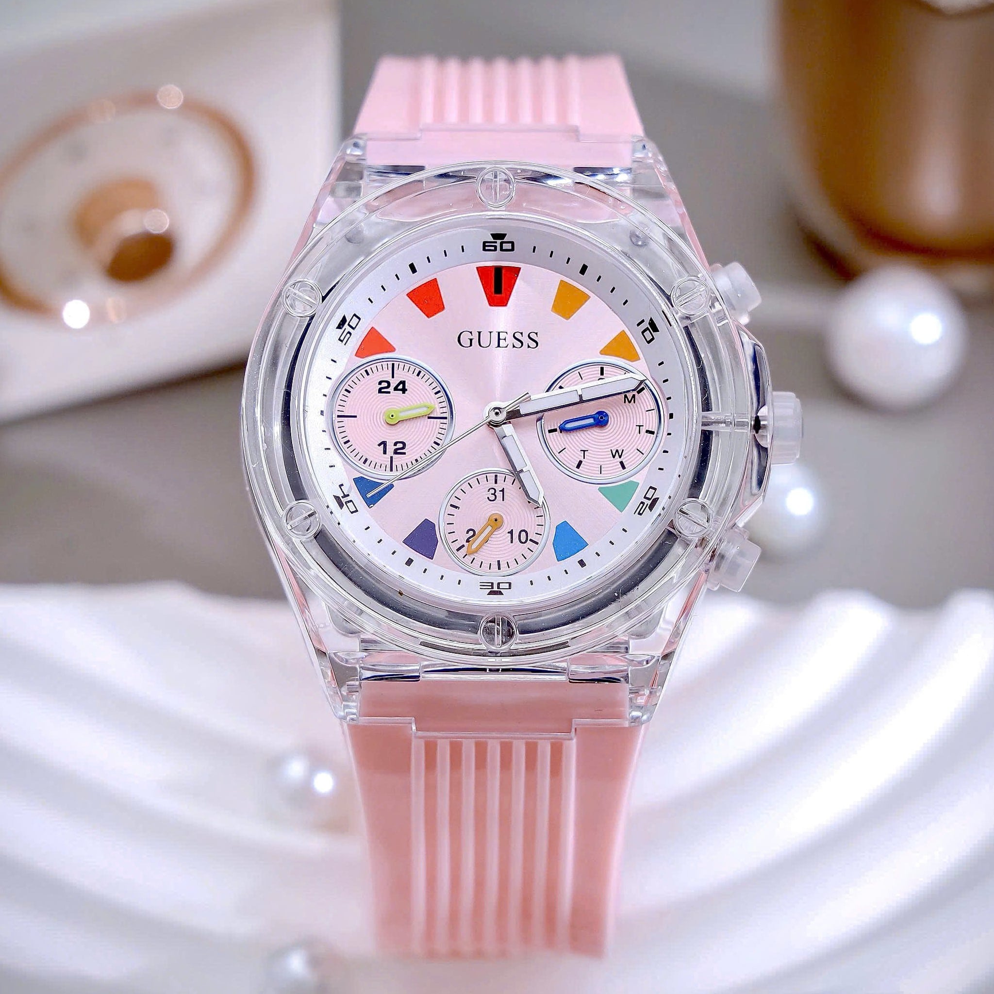 Đồng Hồ Nữ Guess Eco-Friendly Multifunction Women Watch GW0438L7 2