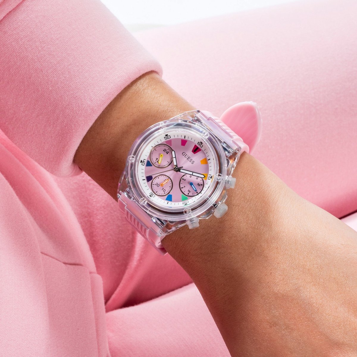 Đồng Hồ Nữ Guess Eco-Friendly Multifunction Women Watch GW0438L7 9