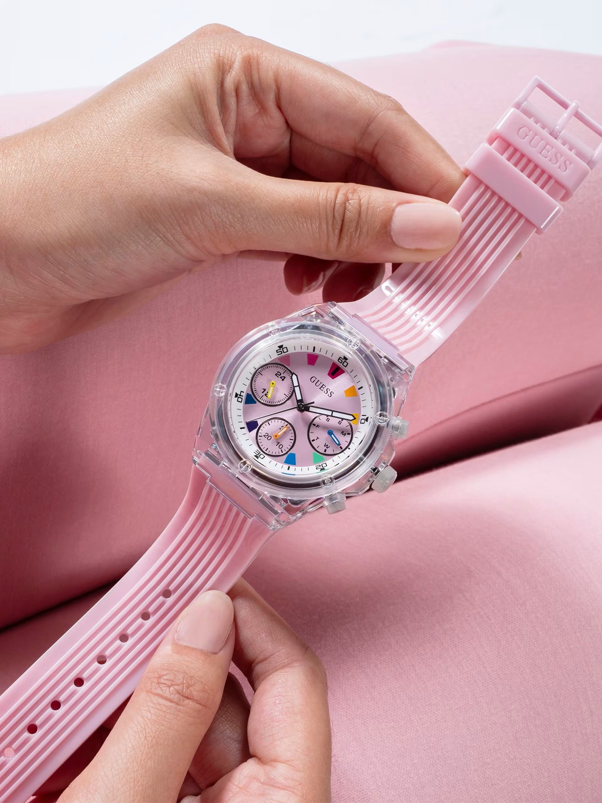 Đồng Hồ Nữ Guess Eco-Friendly Multifunction Women Watch GW0438L7 12