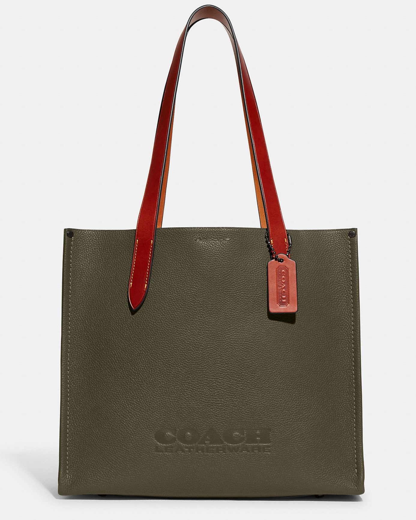 TÚI TOTE COACH RELAY TOTE 34 POLISHED PEBBLE LEATHER BAG CH757 7