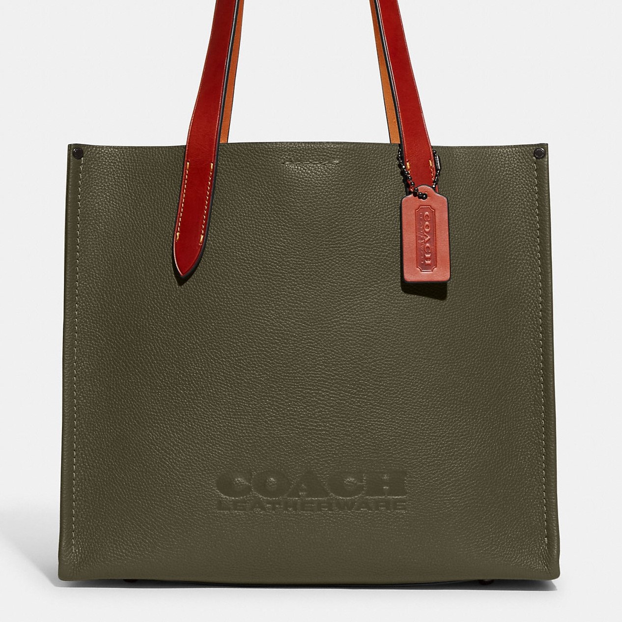 TÚI TOTE COACH RELAY TOTE 34 POLISHED PEBBLE LEATHER BAG CH757 12