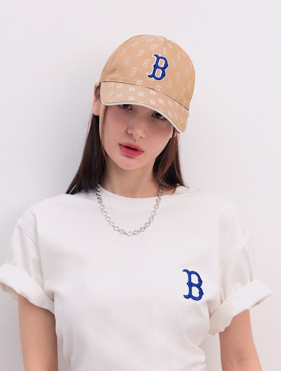 Mũ bóng chày MLB B Classic Monogram Structured Ball Cap Boston Redsox Beige 3ACPM014N-43BGD 9