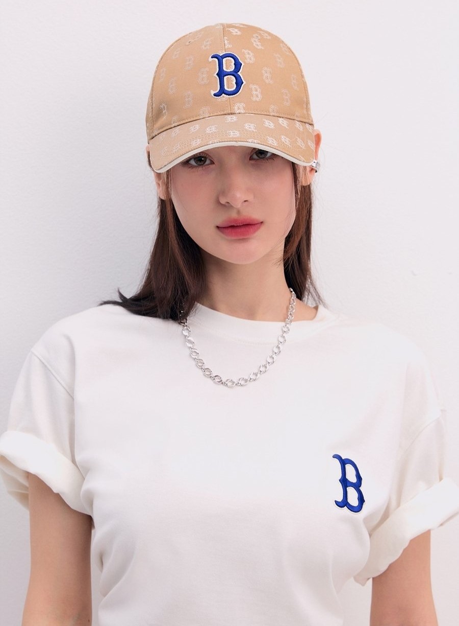 Mũ bóng chày MLB B Classic Monogram Structured Ball Cap Boston Redsox Beige 3ACPM014N-43BGD 14