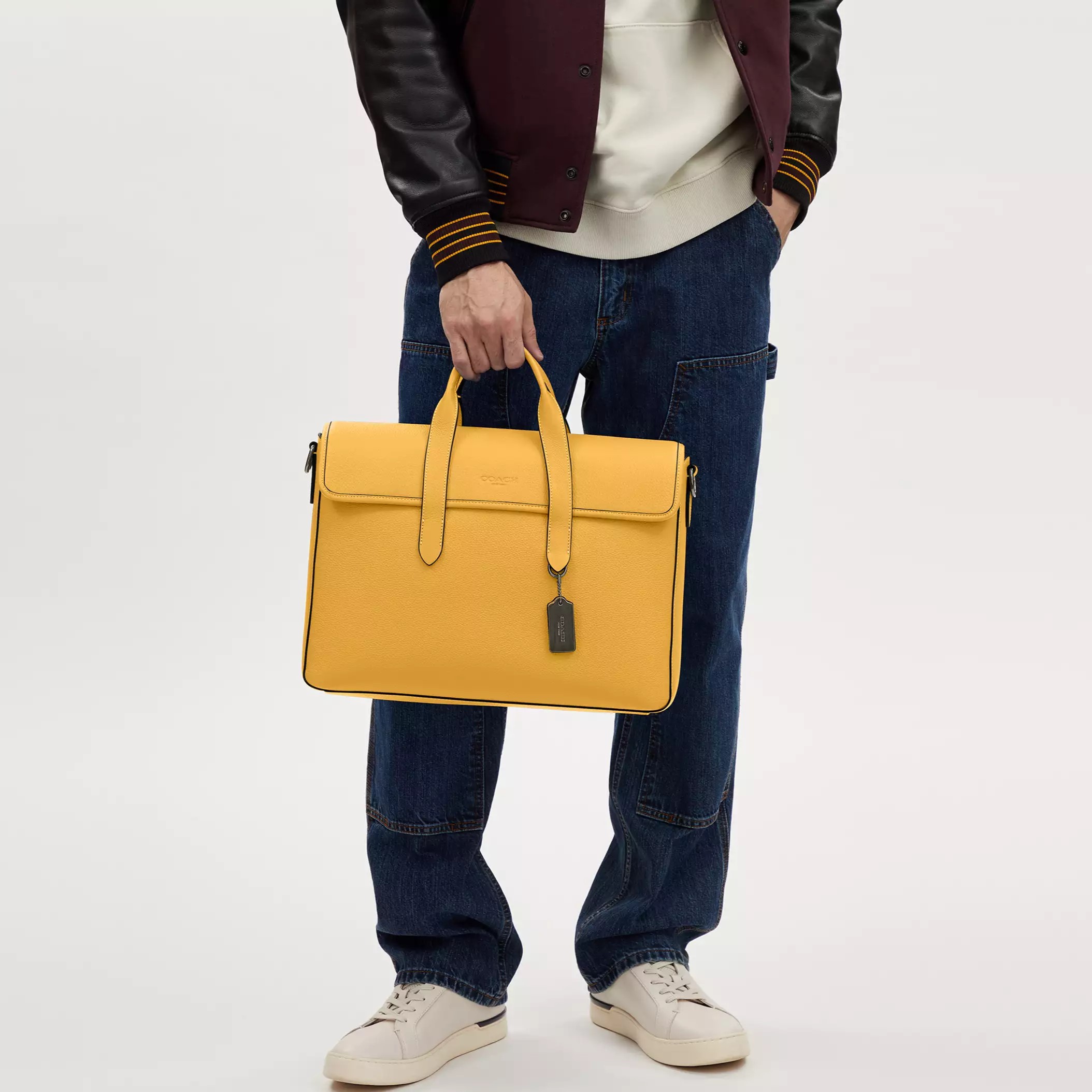 Cặp văn phòng Nam Coach Sullivan Portfolio Brief Gunmetal Honeycomb C9875 4