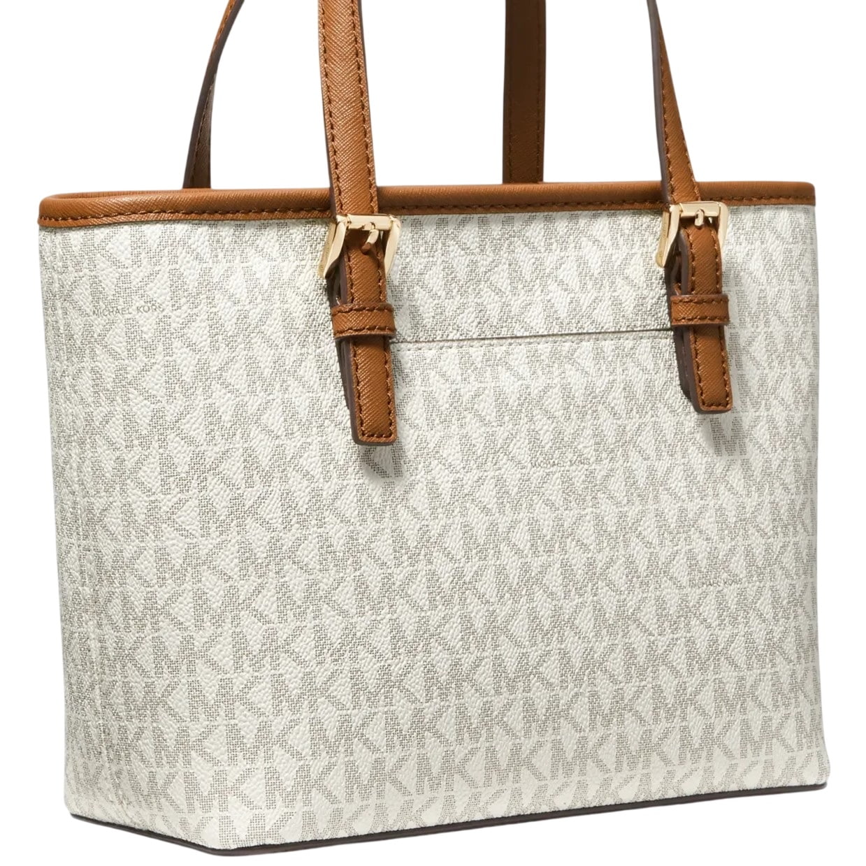Túi Michael Kors Jet Set Travel Extra-Small Logo Top-Zip Tote Bag Vanilla 35T9GTVT0B 2