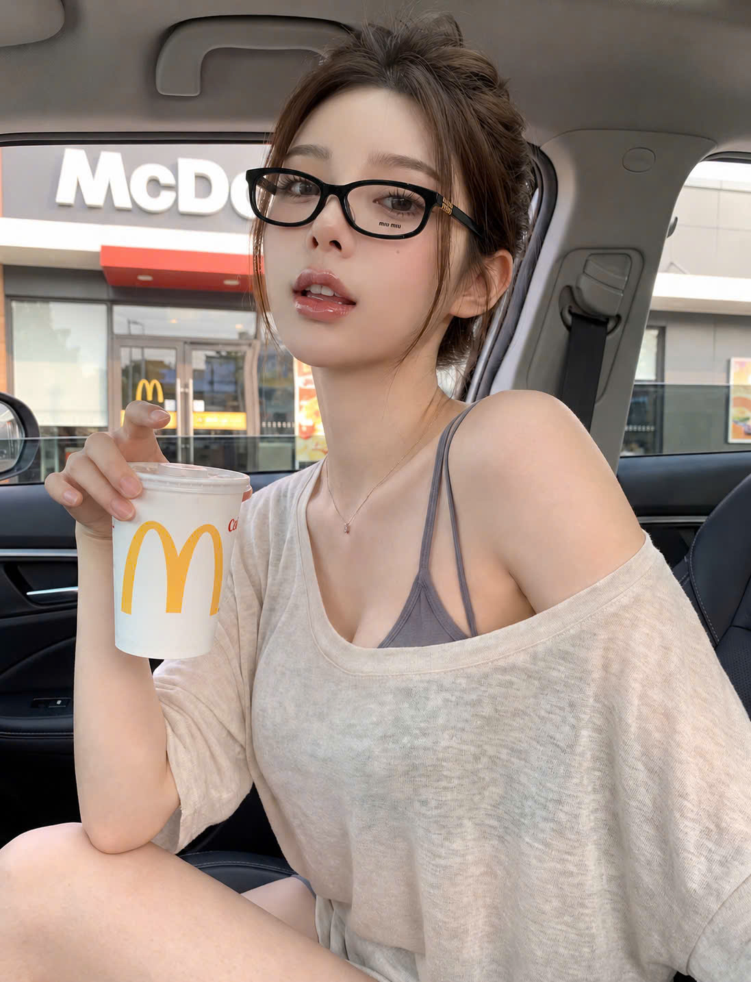 Kính gọng cận Miu Miu Black Cat Eye Frames MU01ZV 9