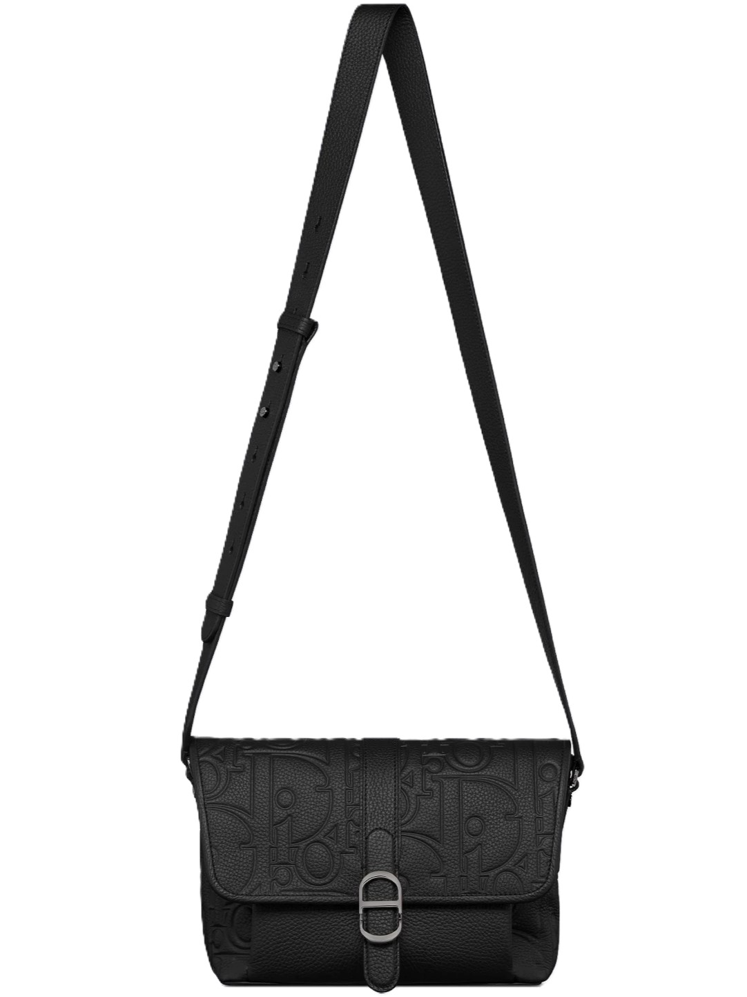 Túi Medium Dior Daily Messenger Bag with Flap Black Dior Gravity Leather and Black Grained Calfskin 1