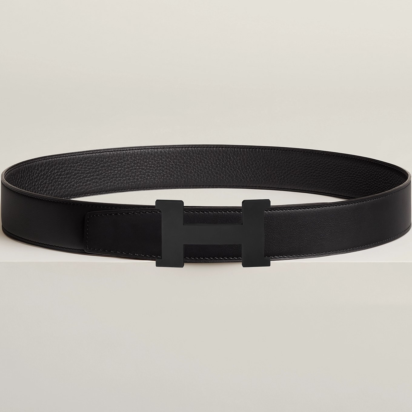 Dây nịt nam Hermes Constance Belt Buckle Reversible Leather Strap Noir 38 mm 1