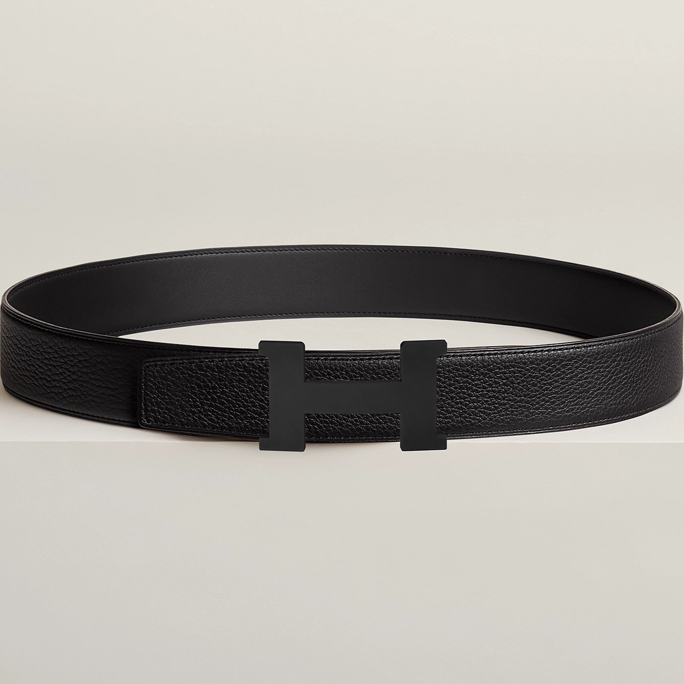 Dây nịt nam Hermes Constance Belt Buckle Reversible Leather Strap Noir 38 mm 2