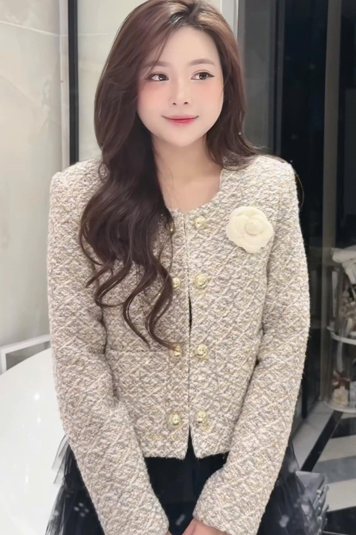 Áo khoác nữ dạ tweed Chanel 3