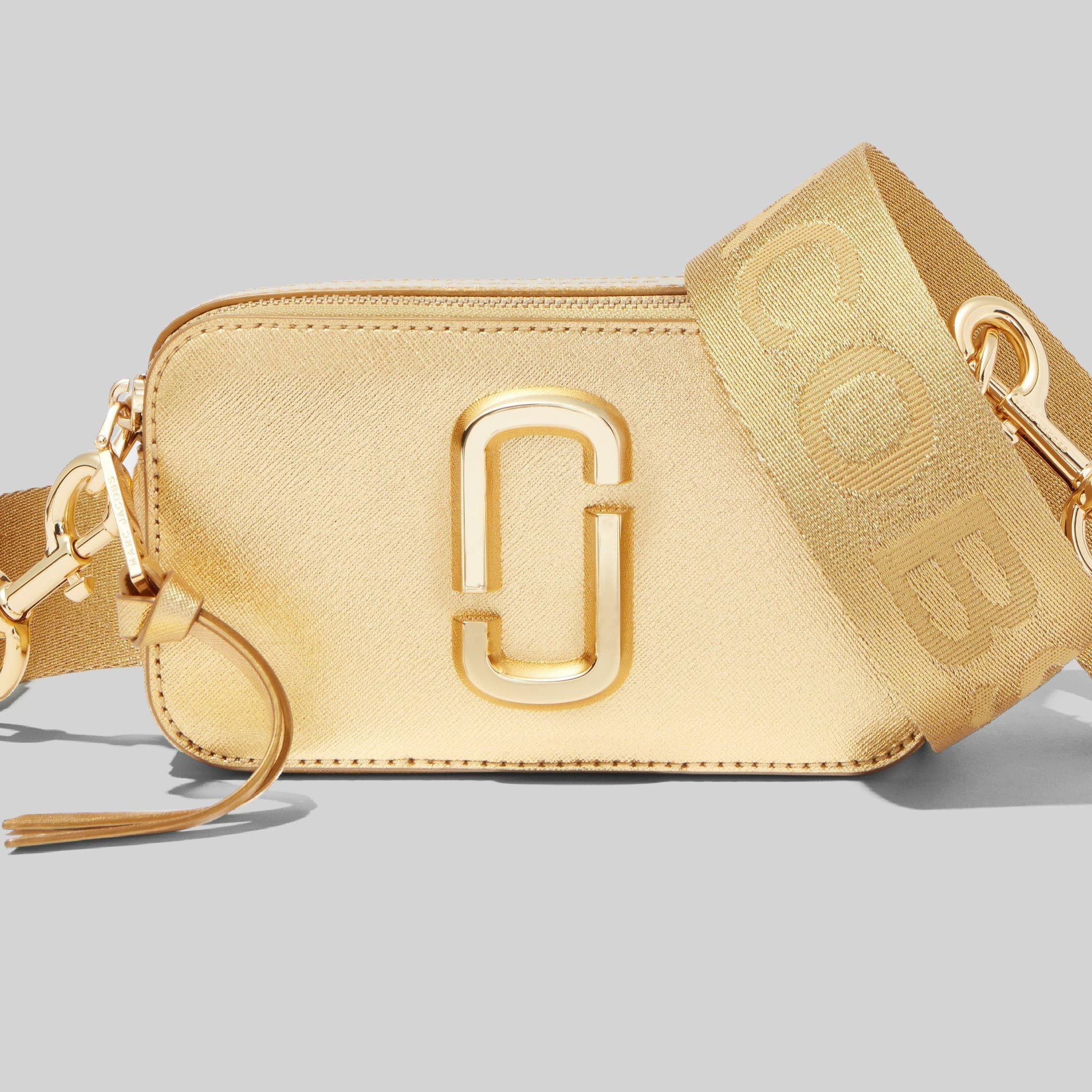 Túi xách nữ màu vàng ánh kim Marc Jacobs The Snapshot Metallic Gold Camera Bag 8