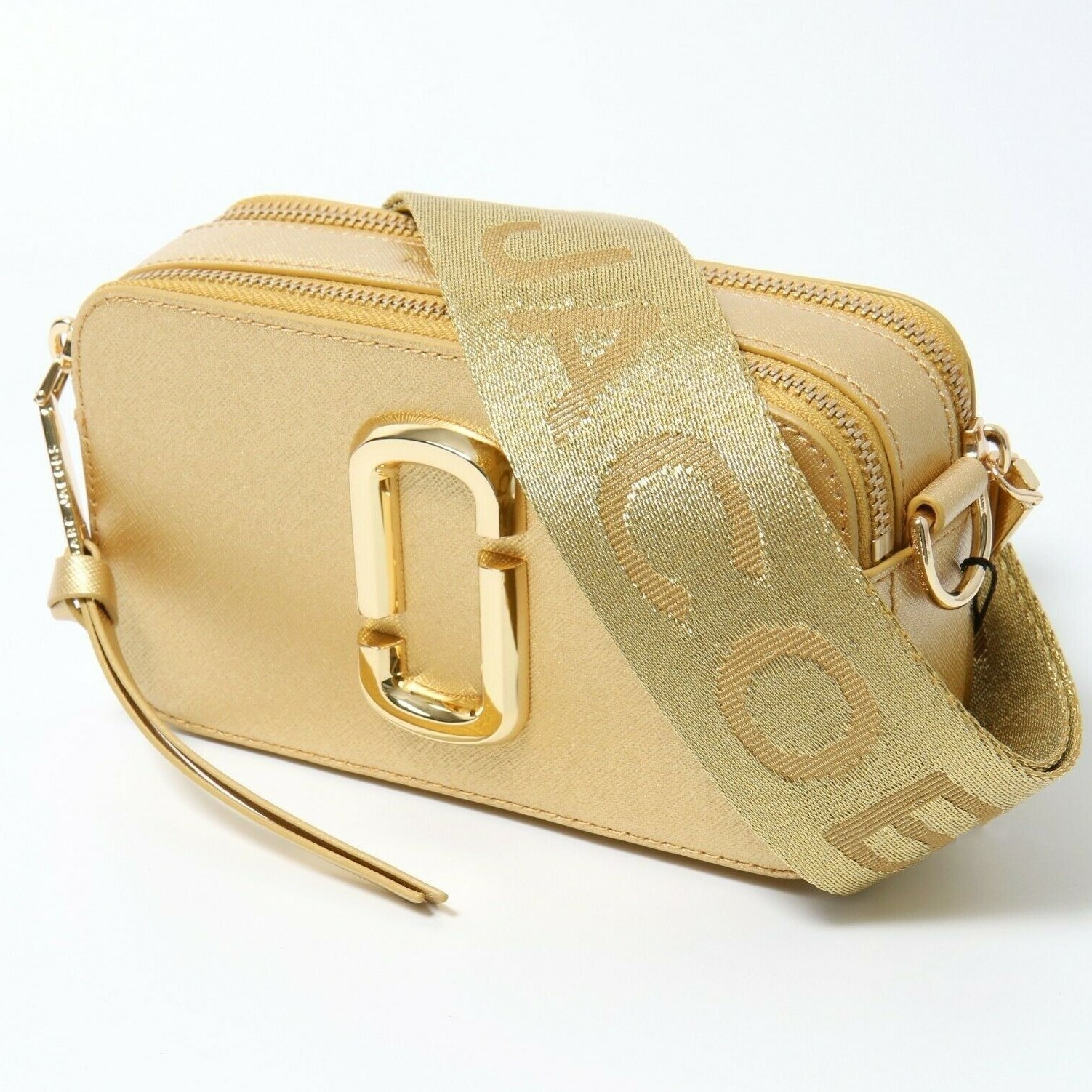 Túi xách nữ màu vàng ánh kim Marc Jacobs The Snapshot Metallic Gold Camera Bag 11