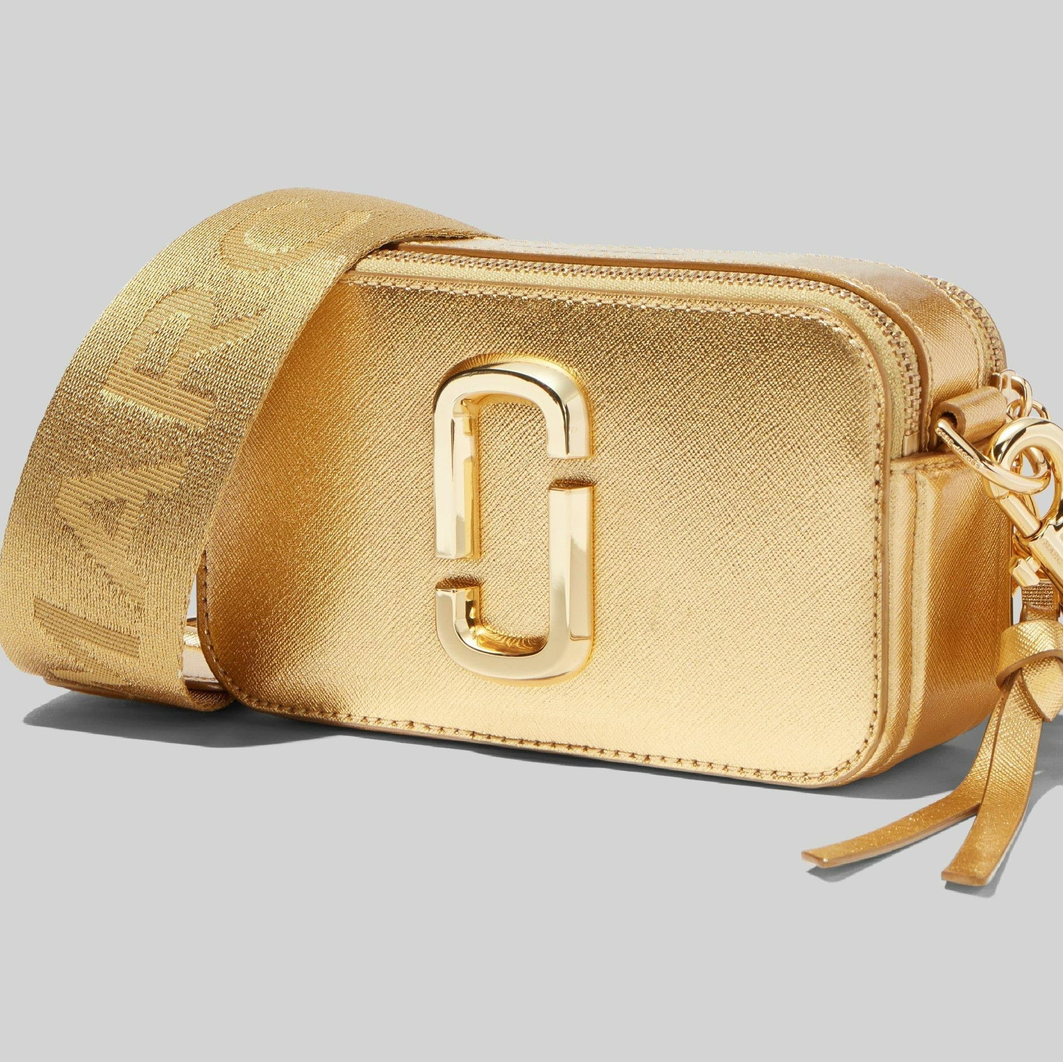 Túi xách nữ màu vàng ánh kim Marc Jacobs The Snapshot Metallic Gold Camera Bag 14