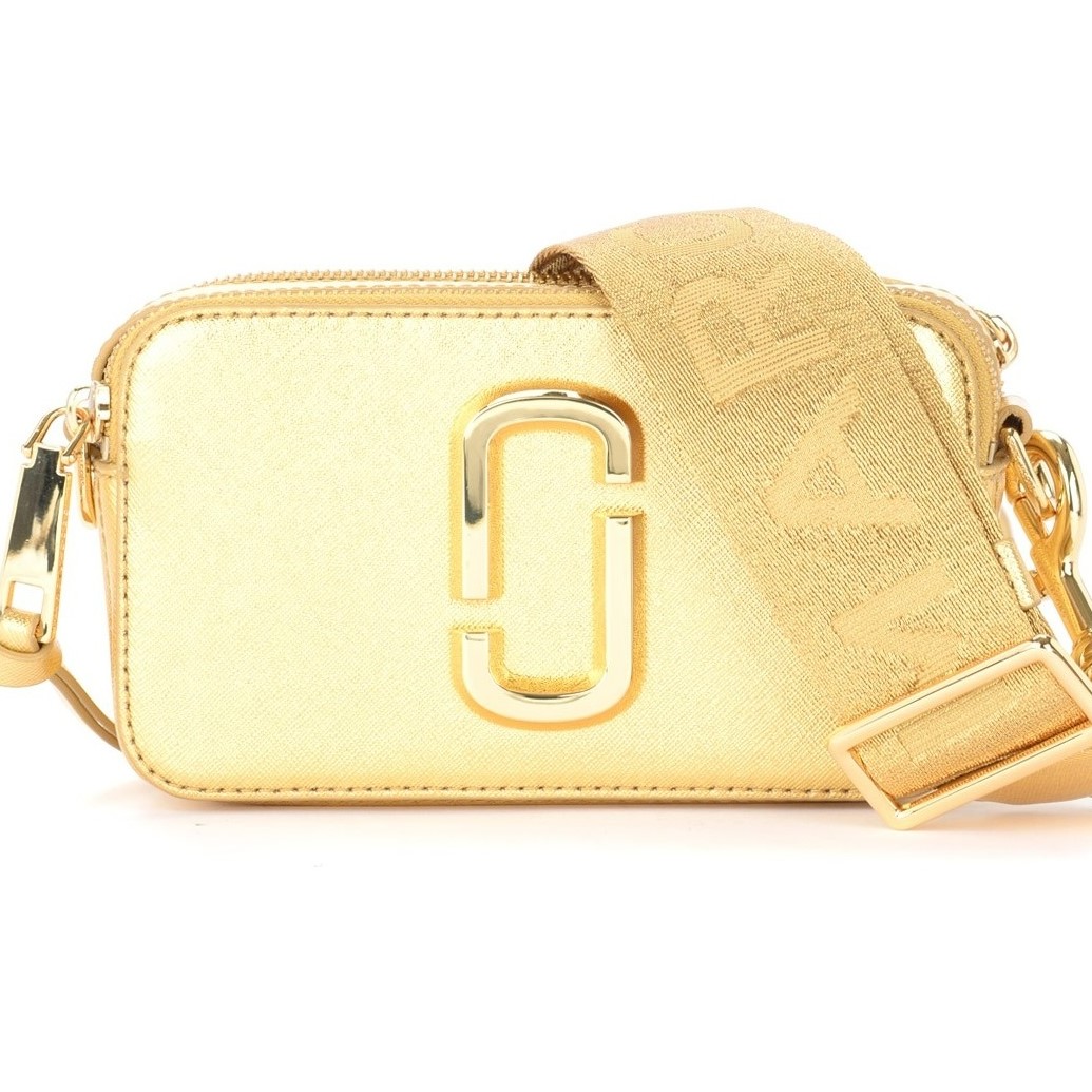 Túi xách nữ màu vàng ánh kim Marc Jacobs The Snapshot Metallic Gold Camera Bag 18
