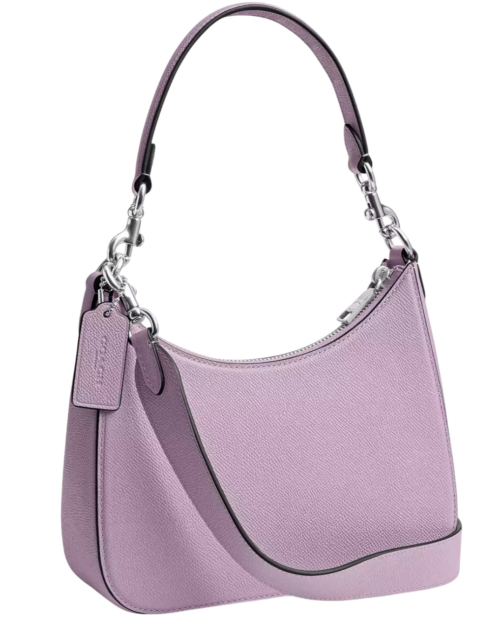 Túi xách nữ Coach Hobo Crossbody Soft Purple Crossgrain Leather With Signature Canvas CJ842 9