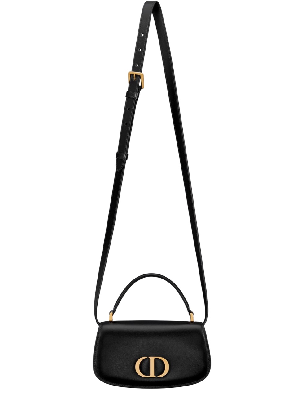 Túi Dior nữ Small 30 Montaigne Avenue Top Handle Bag Black Ribbed Calfskin 2