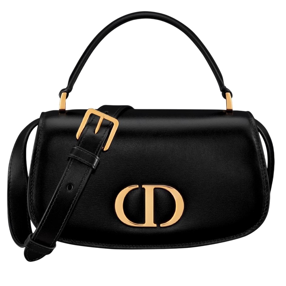 Túi Dior nữ Small 30 Montaigne Avenue Top Handle Bag Black Ribbed Calfskin 3