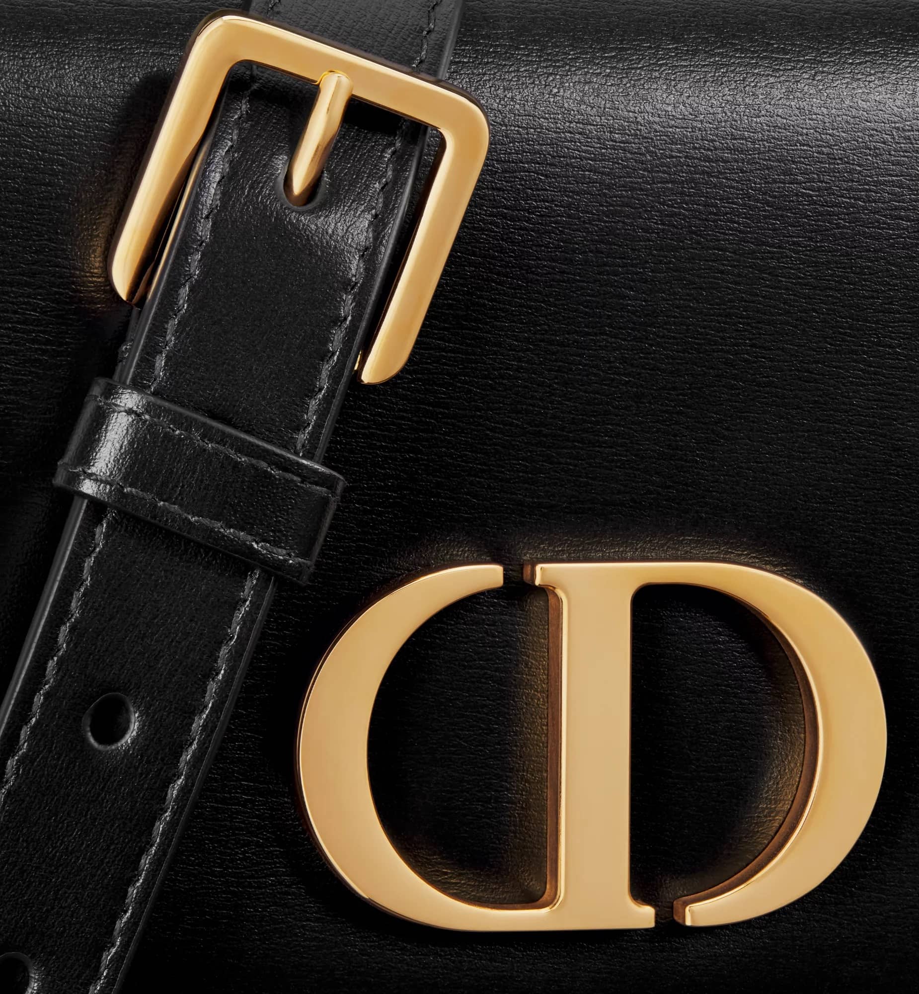 Túi Dior nữ Small 30 Montaigne Avenue Top Handle Bag Black Ribbed Calfskin 4