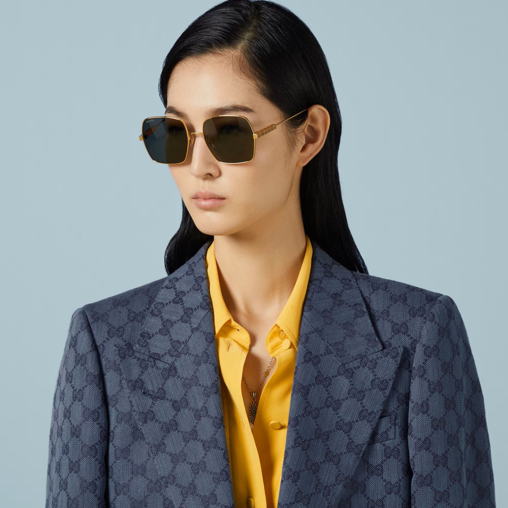 Mắt kính thời trang Gucci Light Square frame sunglasses GG1434S 9