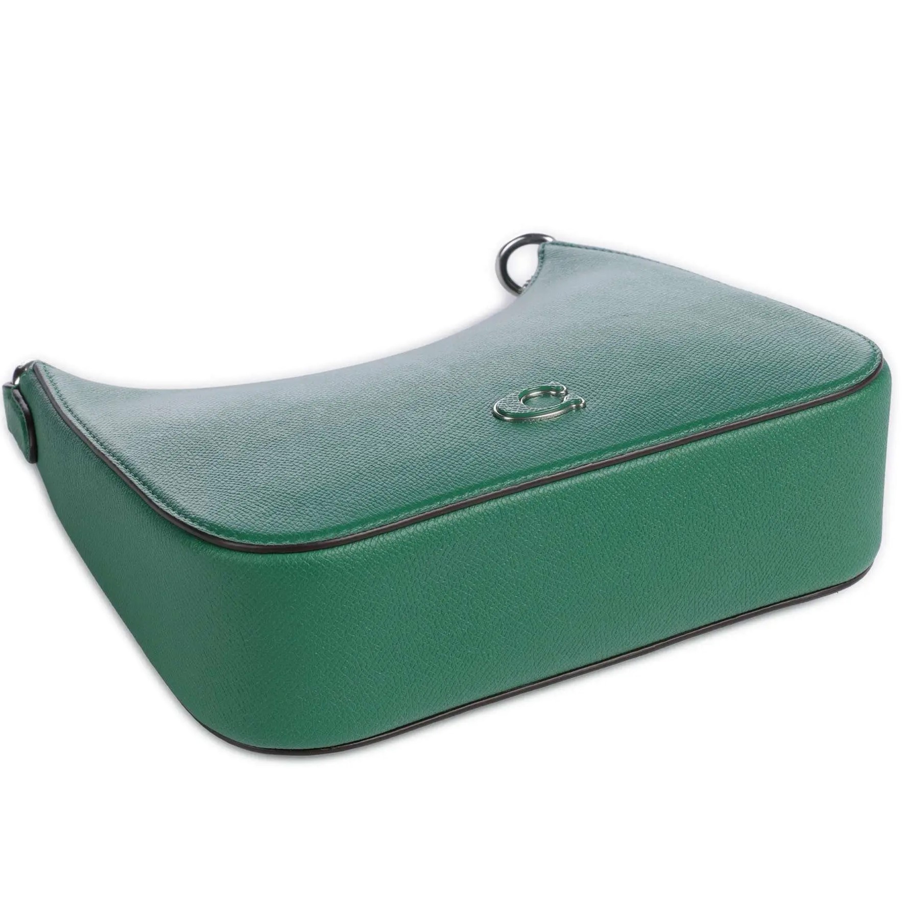 Túi Coach Hobo Crossbody Green Crossgrain Leather With Signature Canvas CJ842 3