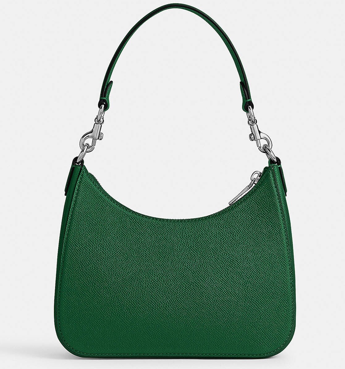 Túi Coach Hobo Crossbody Green Crossgrain Leather With Signature Canvas CJ842 13