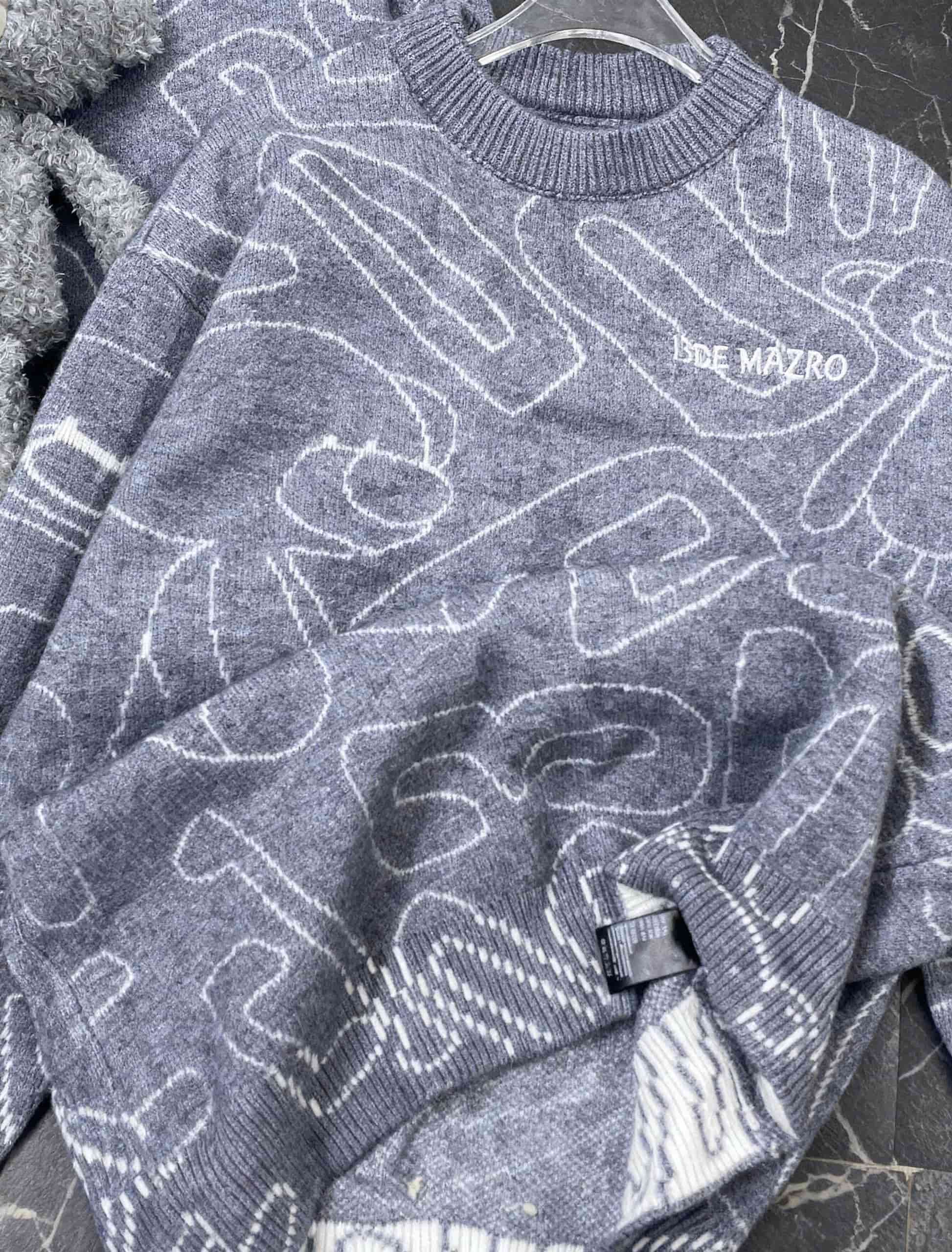 Áo gấu 13DE Marzo Bear Logo Sketch Jumper Grey 9